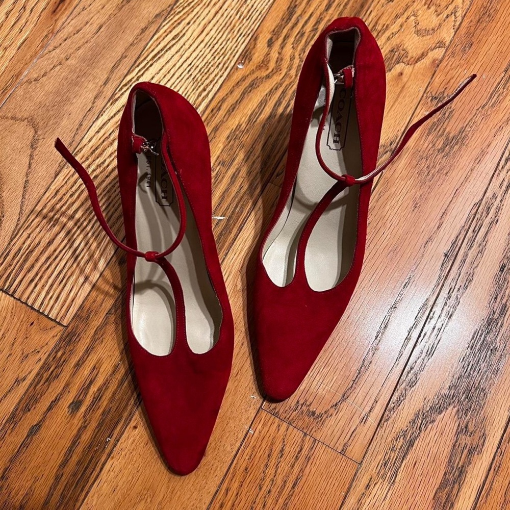 Coach Red Suede Heels